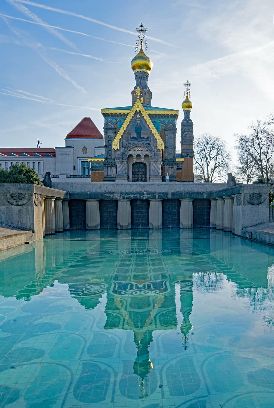 darmstadt, hesse, germany, mathildenhöhe, art nouveau, russian chapel