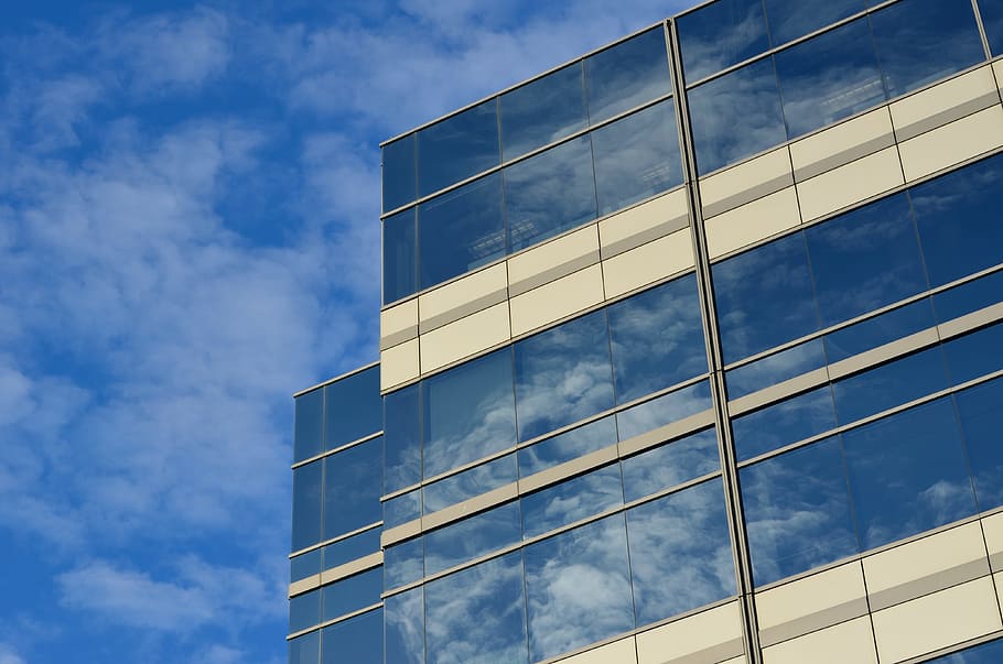 photo of skyscraper, office, building, cloud, enterprise, business HD wallpaper