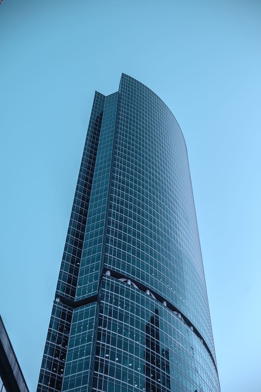 black and blue structure, moscow city, 2017, skyscraper, multistory building
