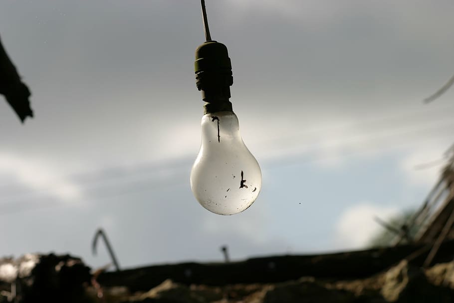 lightbulb, neglect, creativity, decaying, deterioration, outdated HD wallpaper