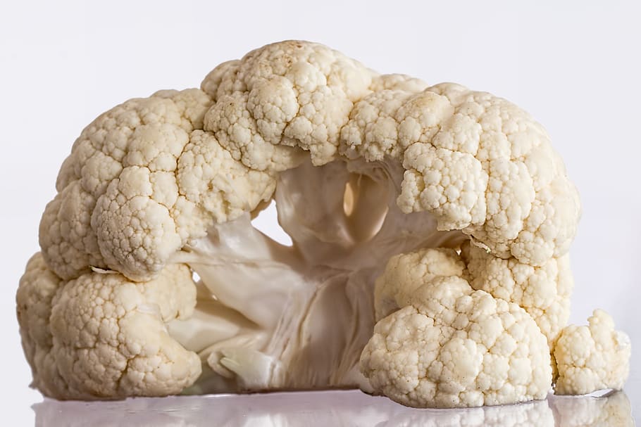 white broccoli, cauliflower, vegetable, fresh, vegetarian, healthy, HD wallpaper