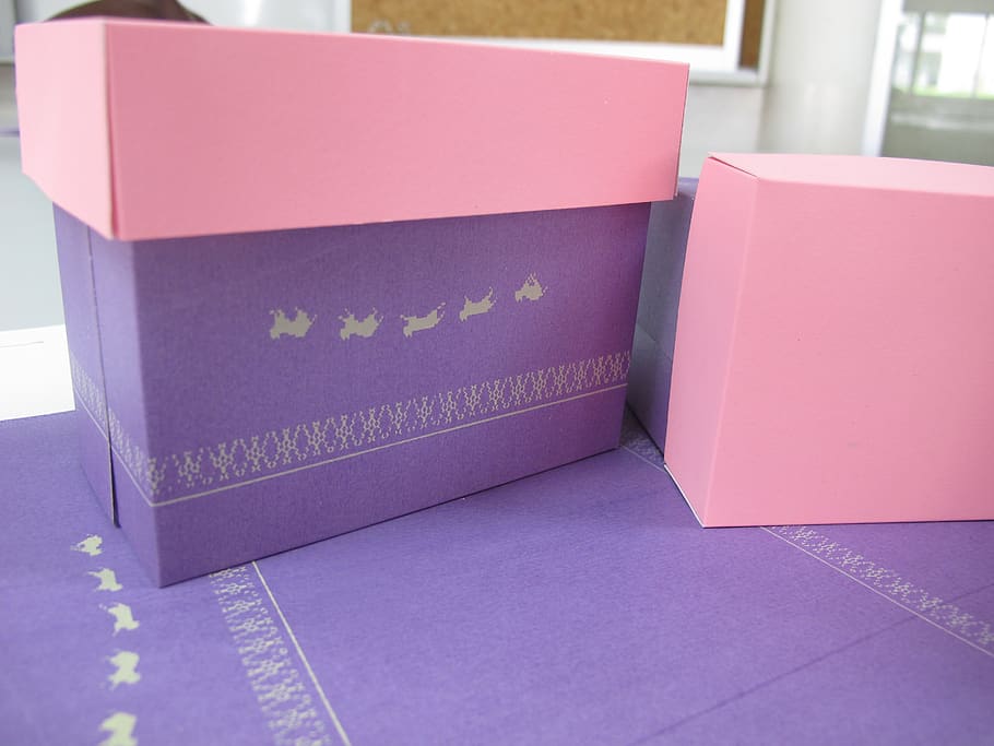 box, cat, paper, pink color, indoors, publication, no people HD wallpaper