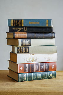 assorted book lot, book stack, literature, bookstore, library HD wallpaper