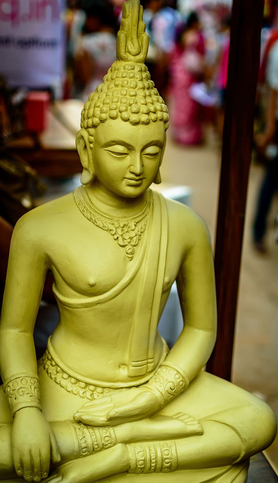 buddha, buddha head, monastery, buddhism, statue, gold, culture HD wallpaper