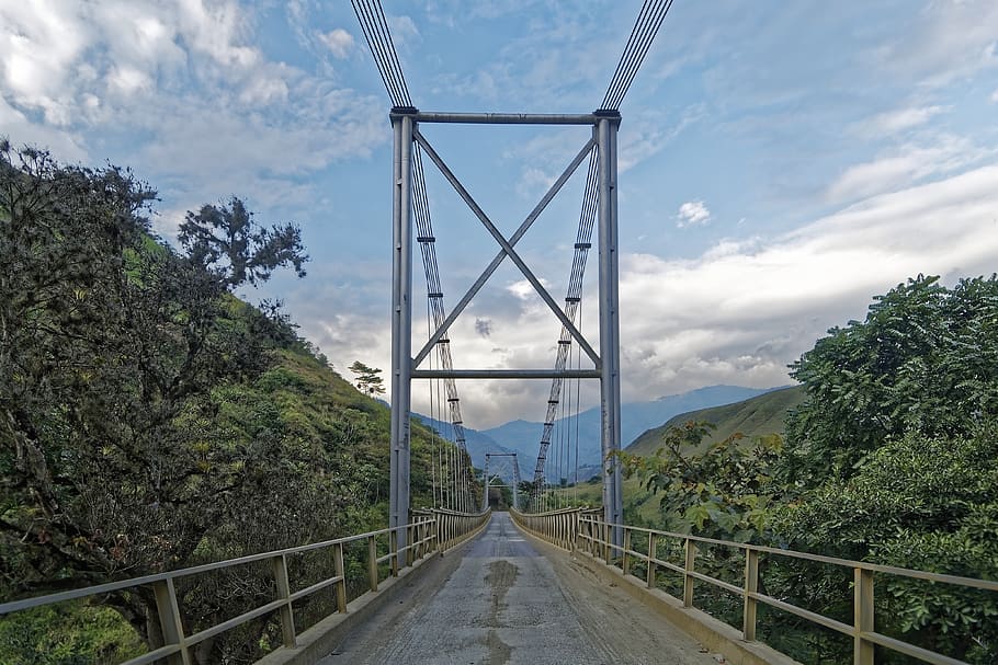 colombia, pedregal in inzá, departamento cauca, travel, bridge