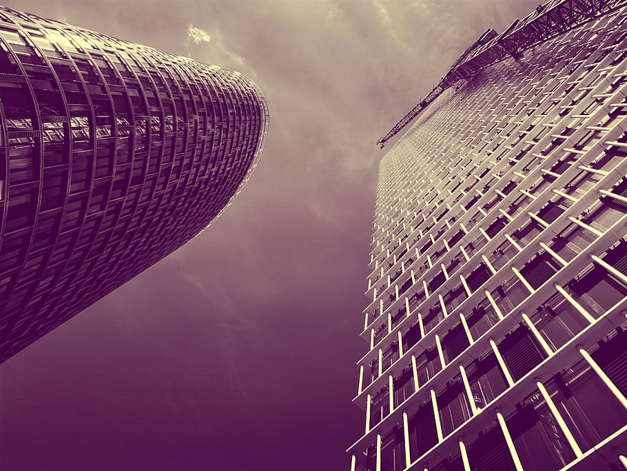 sky, clouds, cloudy, buildings, architectural design, contemporary HD wallpaper