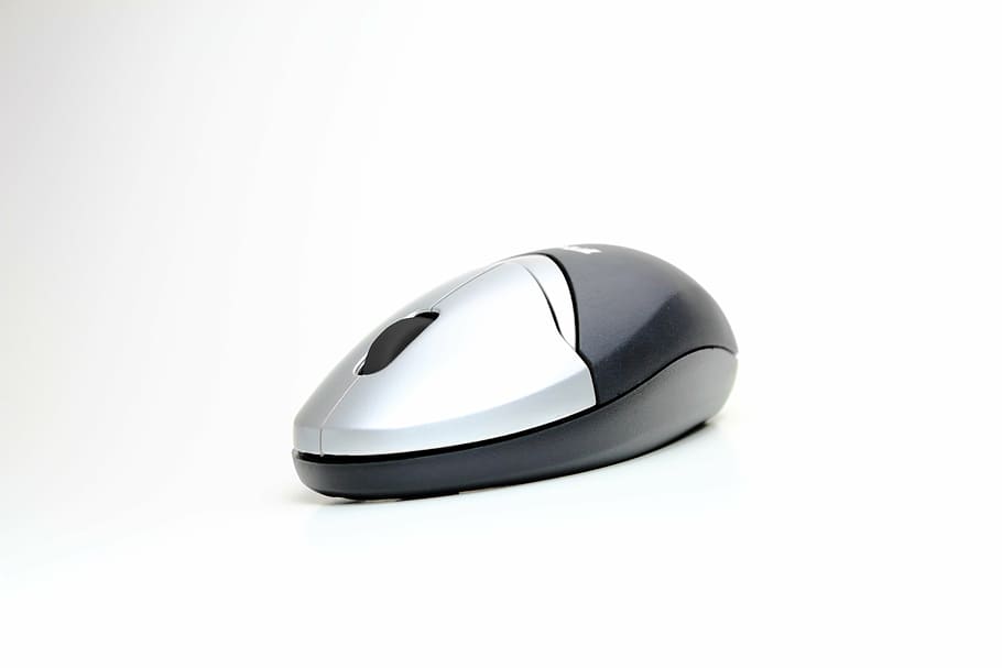 gray and black wireless mouse, computer, white, isolated, peripheral HD wallpaper