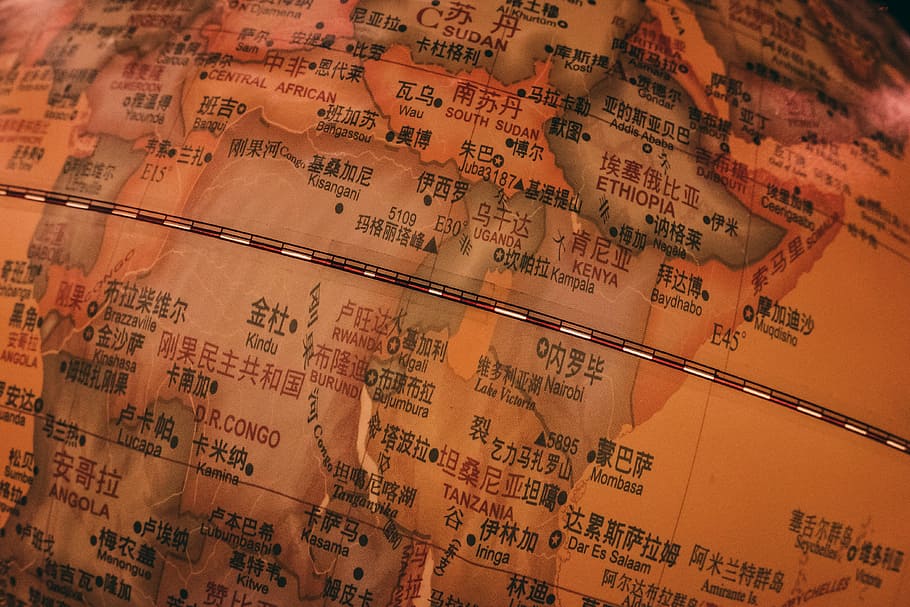 brown printer paper with map, orange and gray map, globe, equator HD wallpaper