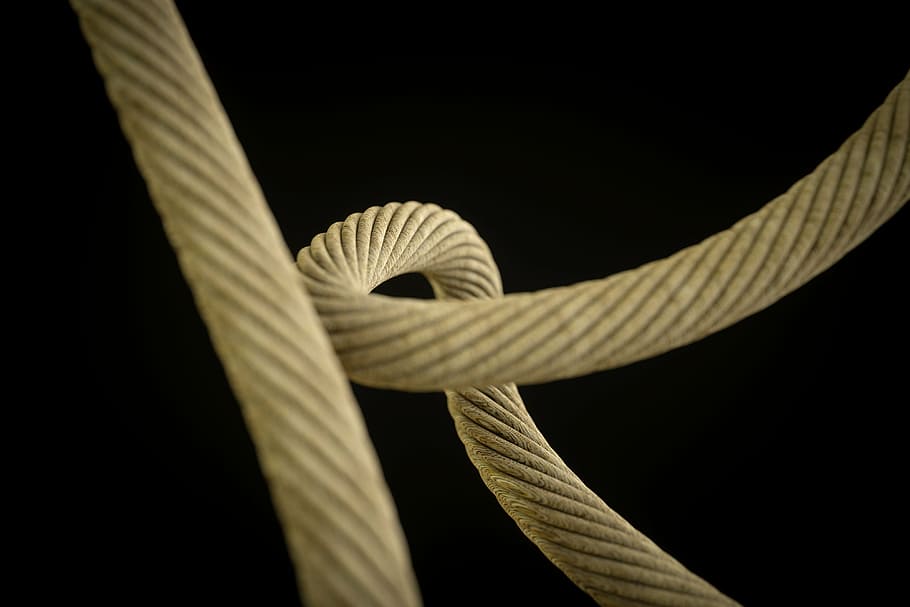 HD wallpaper: rope, rope detail, rope close-up, black background