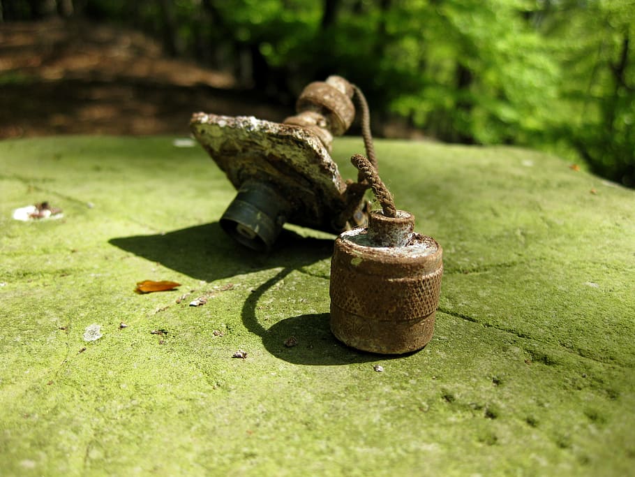 plug, old, coaxial, stainless, weathered, green color, nature HD wallpaper