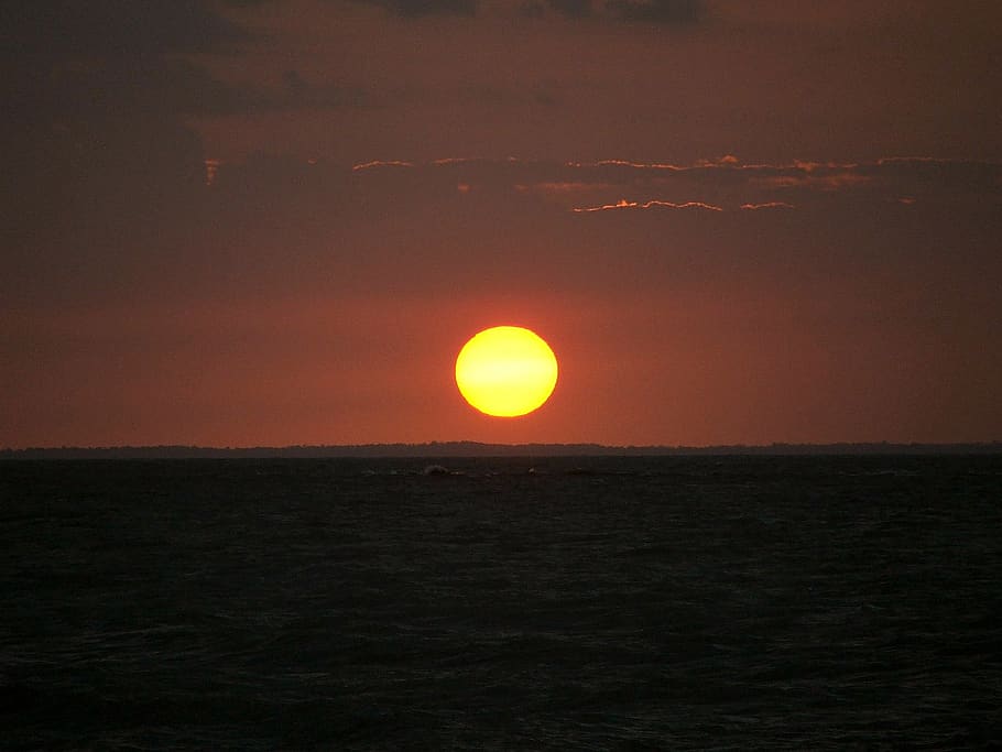 sunset, mosqueiro, rio beach, pará, sky, scenics - nature HD wallpaper