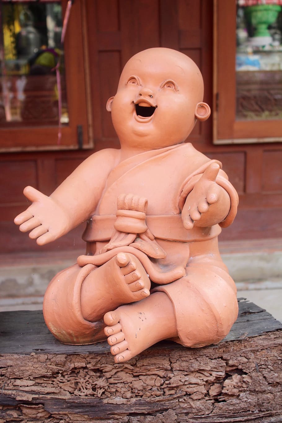 HD wallpaper: baby doll laughing, buddha, figures, stone figure, sculpture  | Wallpaper Flare