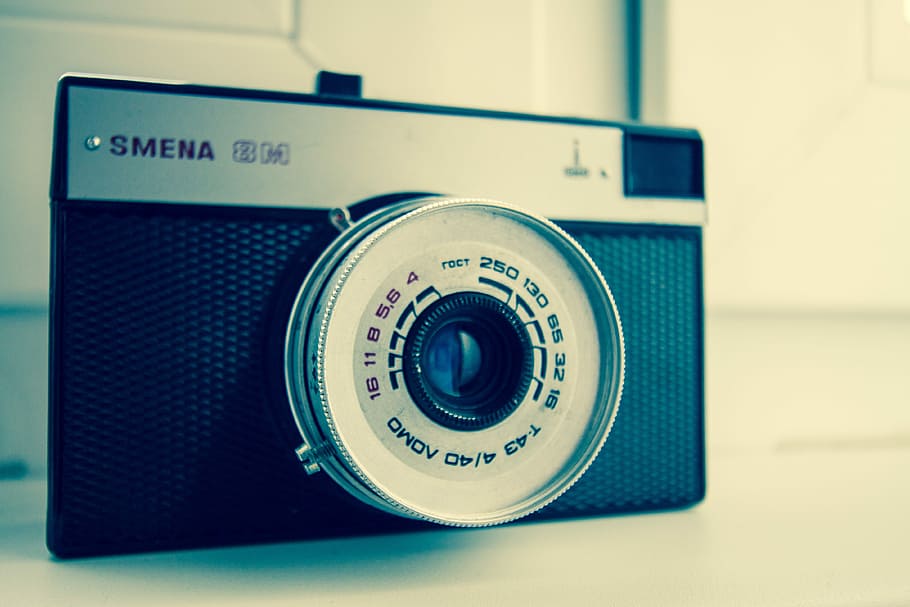 Camera, Black And White, Change, Smena, retro styled, old-fashioned HD wallpaper