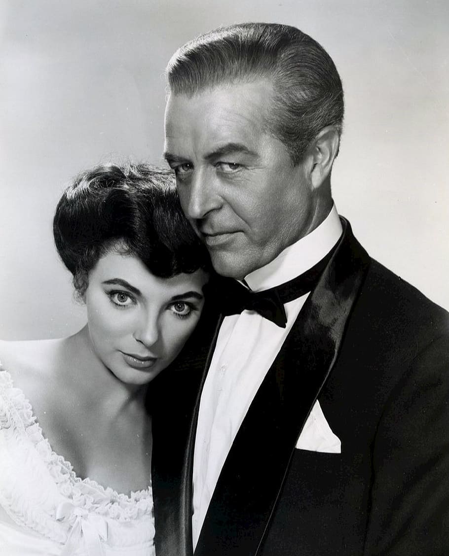 joan collins, ray milland, actress, actor, director, motion pictures, HD wallpaper