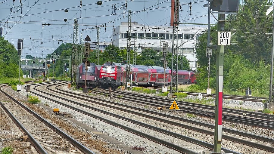 train, railway, railway line, rail transportation, track, railroad track HD wallpaper