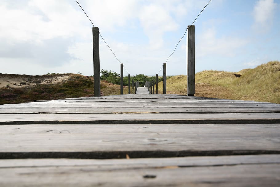 away, boardwalk, dunes, amrum, nordfriesland, island, path