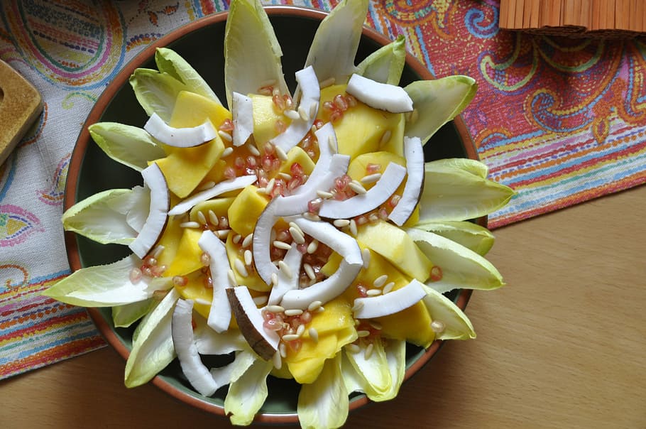 Pretty Fruit Salad, fancy, leaves, public domain, seeds, food HD wallpaper