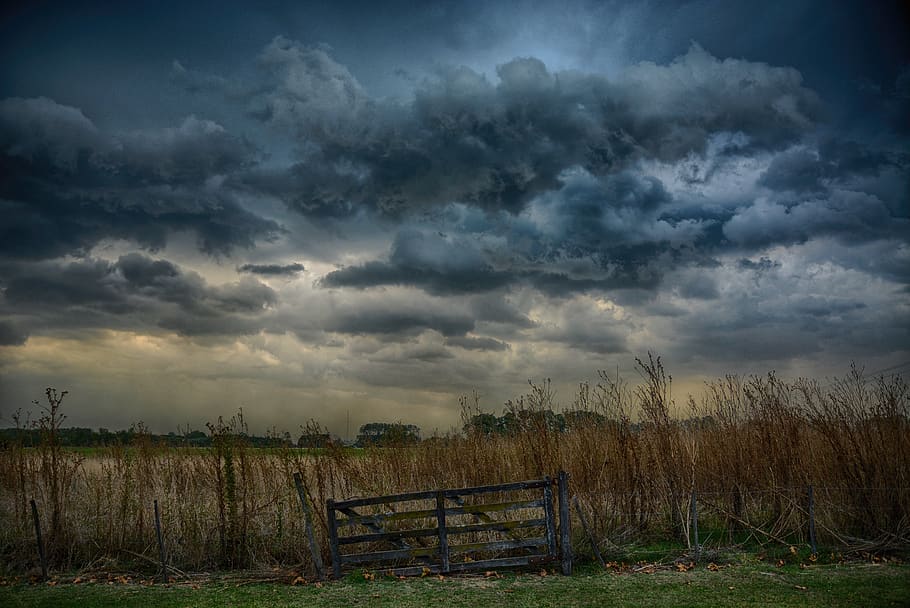sky, nature, landscape, storm, clouds, gate, autumn, cloud - sky HD wallpaper