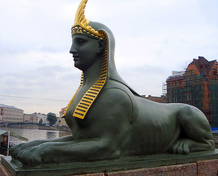 Russia, St Petersburg Russia, peter bridges, sphinx, egyptian bridge, HD wallpaper
