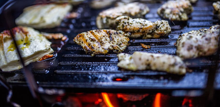 Grill, Barbecue, Cheese, Bbq, Food, Meat, cooking, summer, fire HD wallpaper