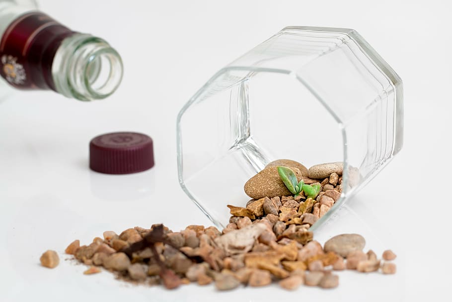 clear rock glass with pebbles, drought, dry, arid, desert, climate HD wallpaper