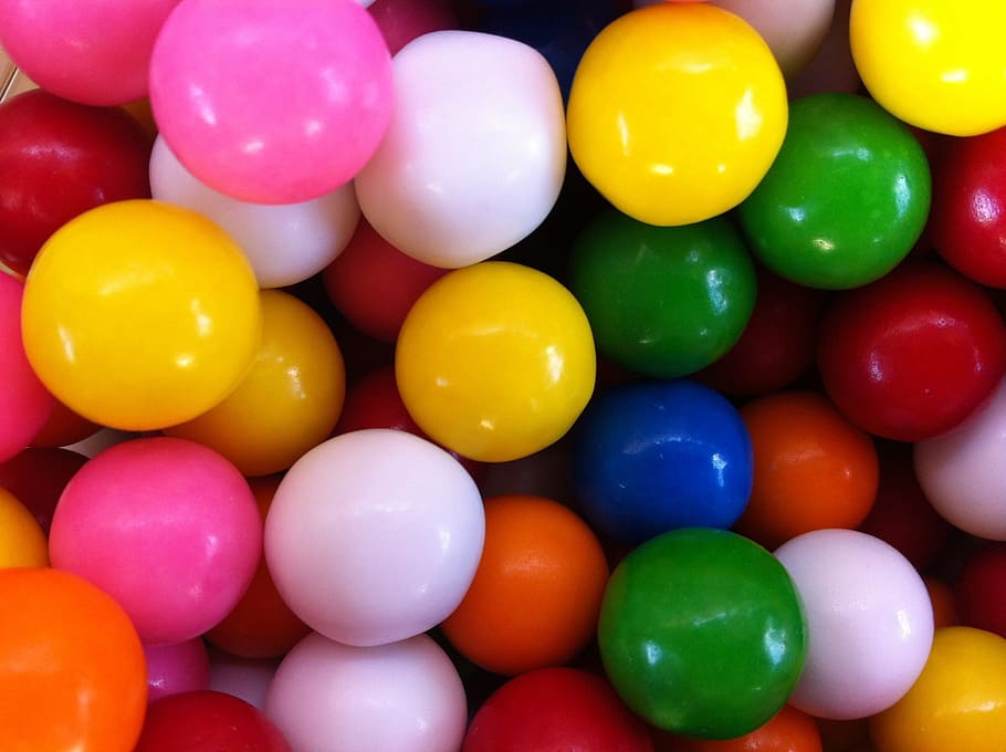 assorted-color candies, candy, gum, background, candy bar, colors HD wallpaper