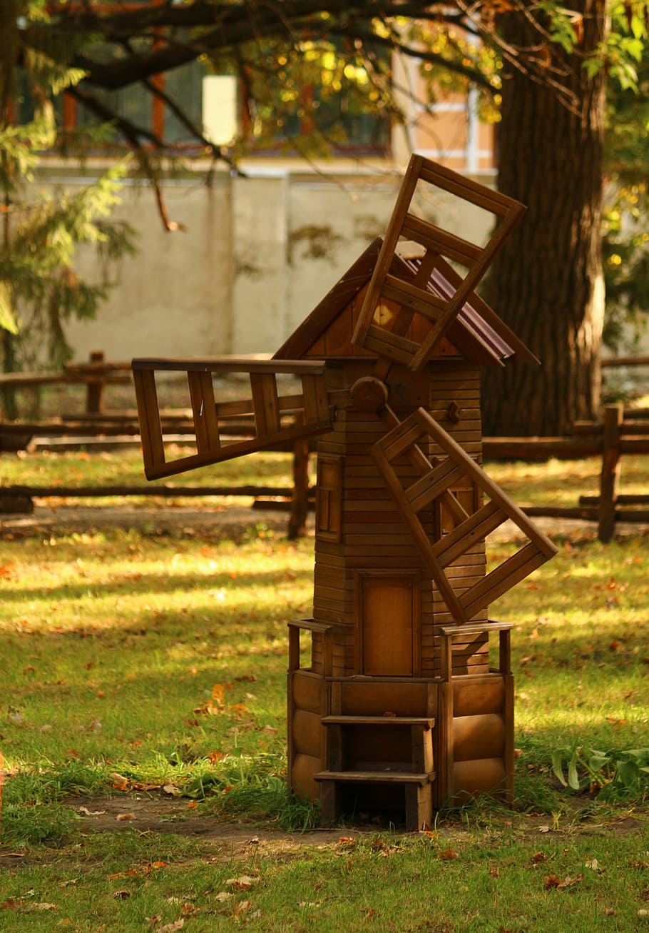 Decorative, Windmill, Mill, Park, Stroll, decorative windmill HD wallpaper