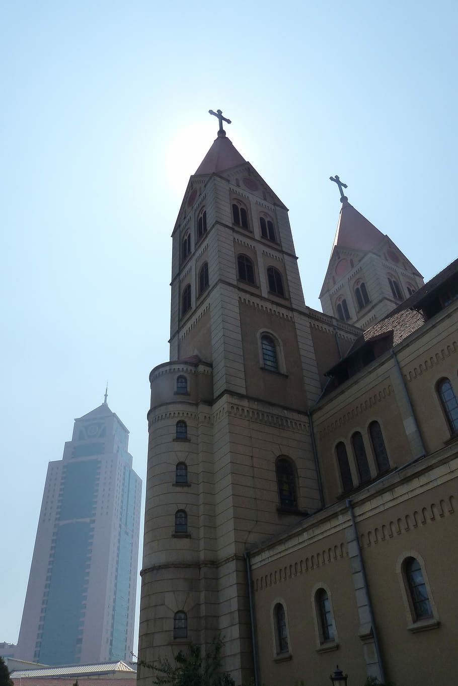 Church, China, Sky, Sun, faith, architecture, building exterior HD wallpaper