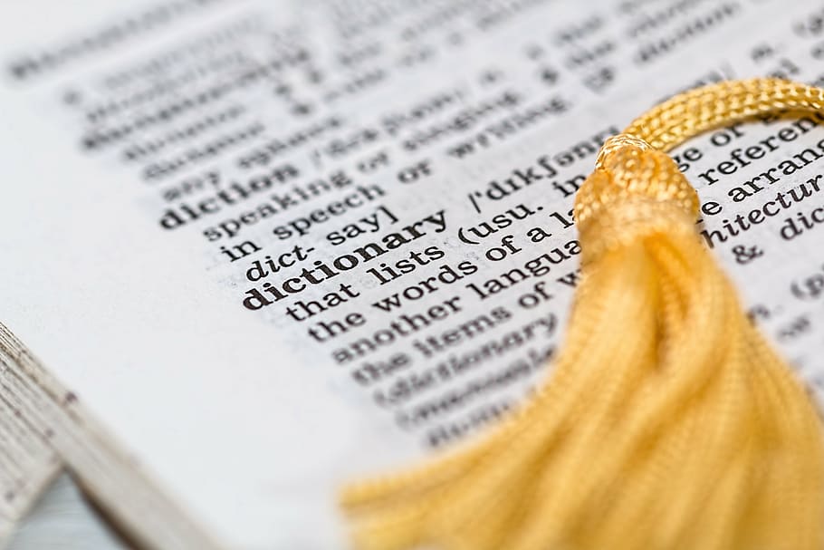 Dictionary book page photo, reference book, learning, meaning HD wallpaper