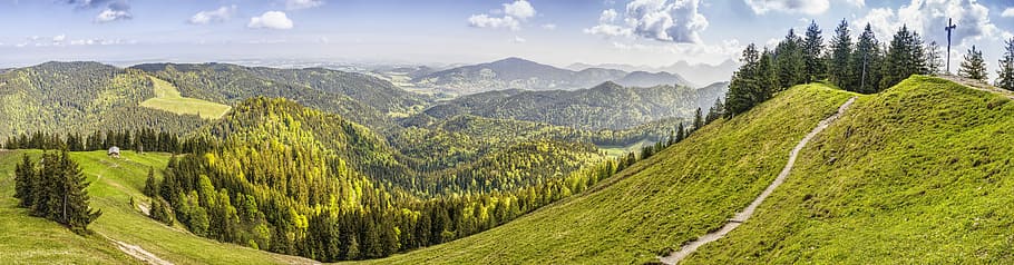 aerial photography of mountain, alpine, mountains, landscape HD wallpaper