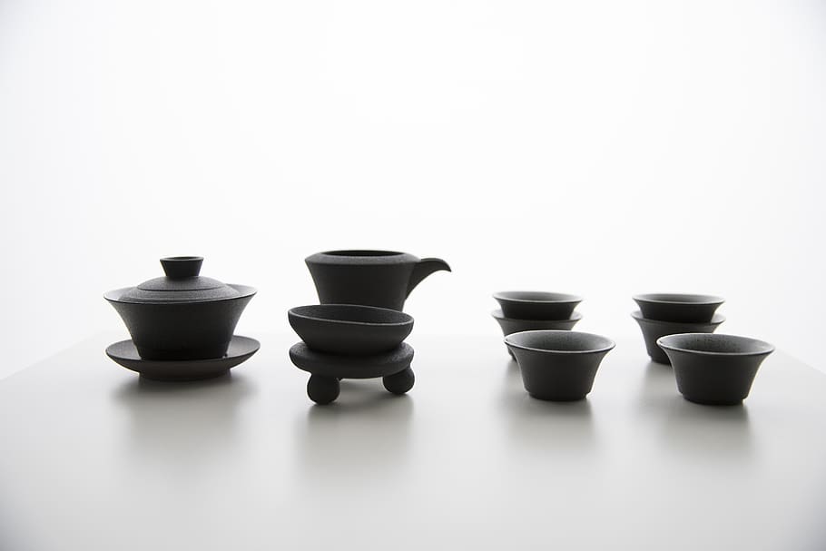 tea set, ceramics, teacup, still life, indoors, copy space HD wallpaper