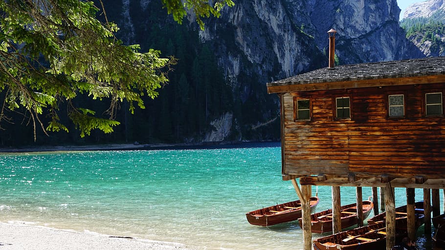 Lake, Boot, Bergsee, Water, Rowing Boat, pragser wildsee, mood HD wallpaper