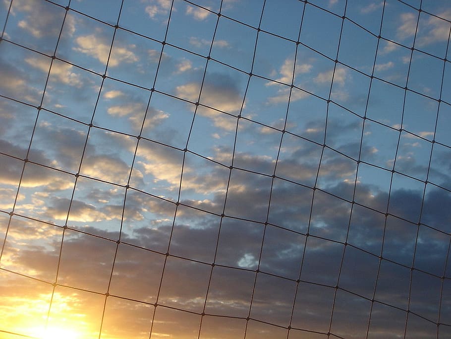 network, square, blue, heaven, clouds, cloud - sky, architecture HD wallpaper