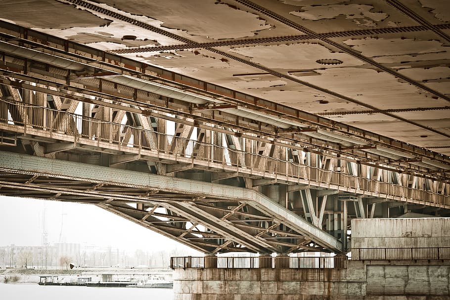Rail, Bridge, Bridge, River, Old Bridge, architectural, railway bridge HD wallpaper