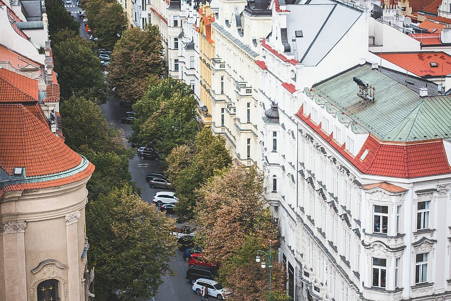 Parizska Street in Prague, Czech Republic, architecture, cars