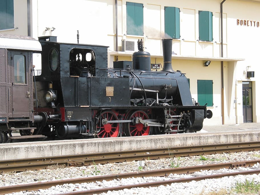 steam, train, station, boretto, old, railroad, railroad Track HD wallpaper