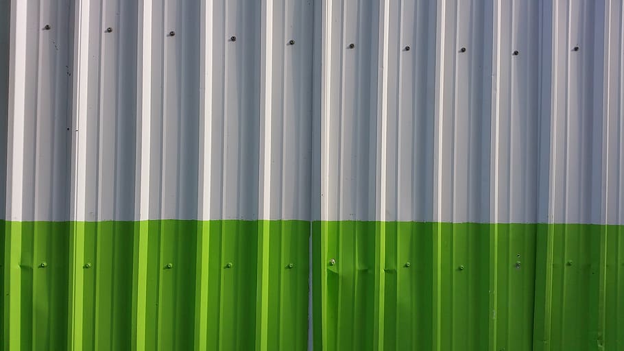 background, metal, green, fence, panels, metallic, wall, horizontal, HD wallpaper