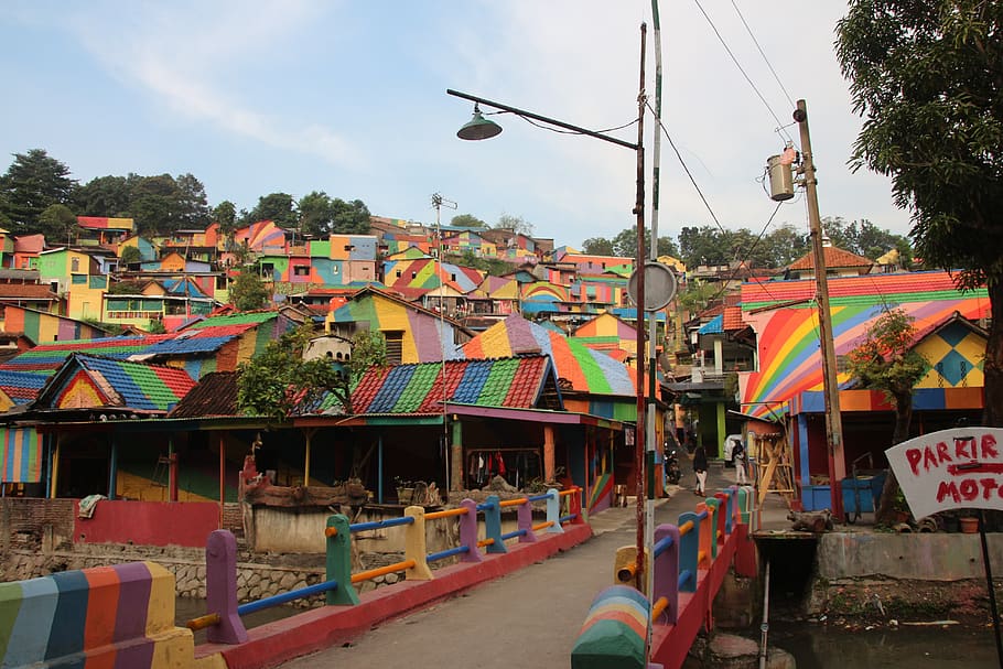 kampung pelangi, rainbow village semarang, indonesia, centraljava, HD wallpaper