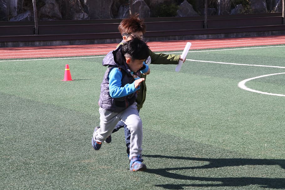 children's, running, athletic, full length, childhood, real people HD wallpaper