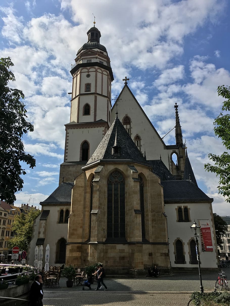 Church, Leipzig, Architecture, thomas church, bach, religion, HD wallpaper