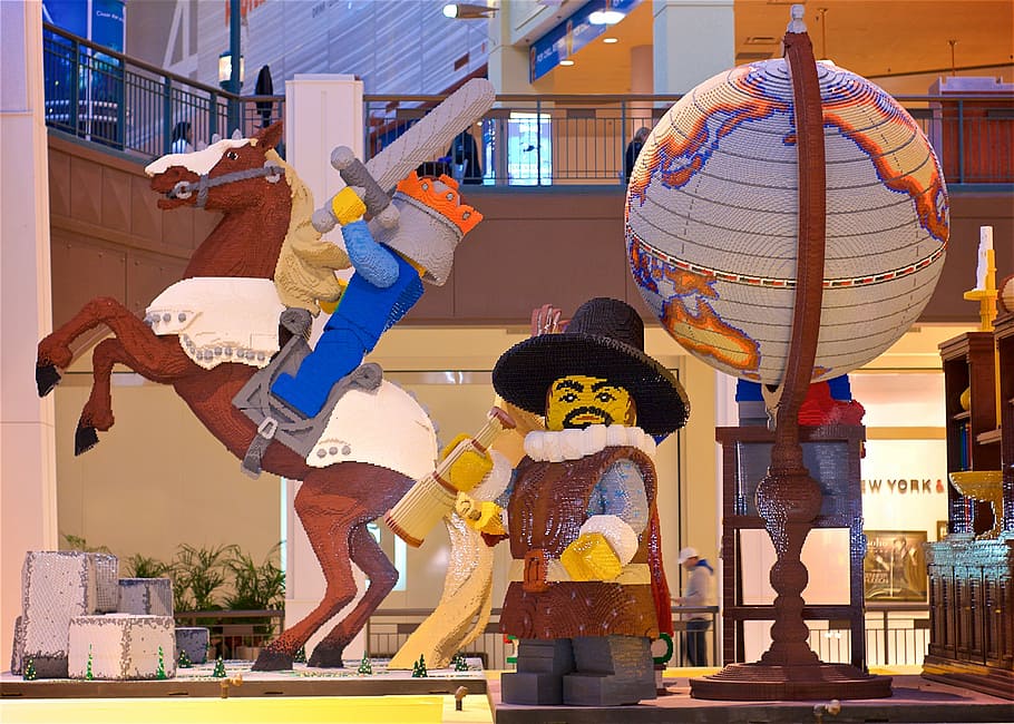 Legos, Display, Mall, Moa, people, togetherness, city, adult HD wallpaper