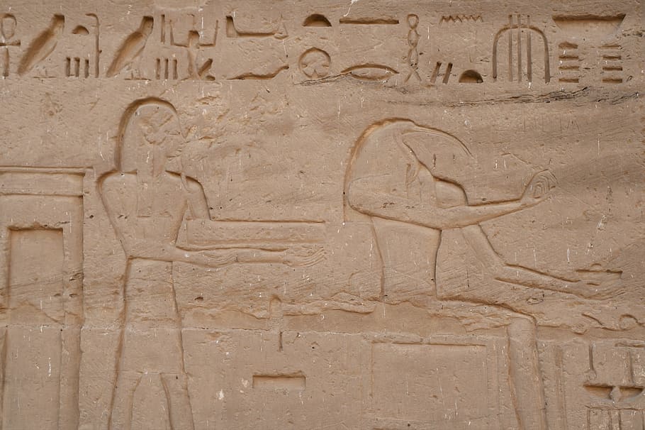 Egypt, Temple, Hieroglyphics, ancient times, nile, temple complex, HD wallpaper