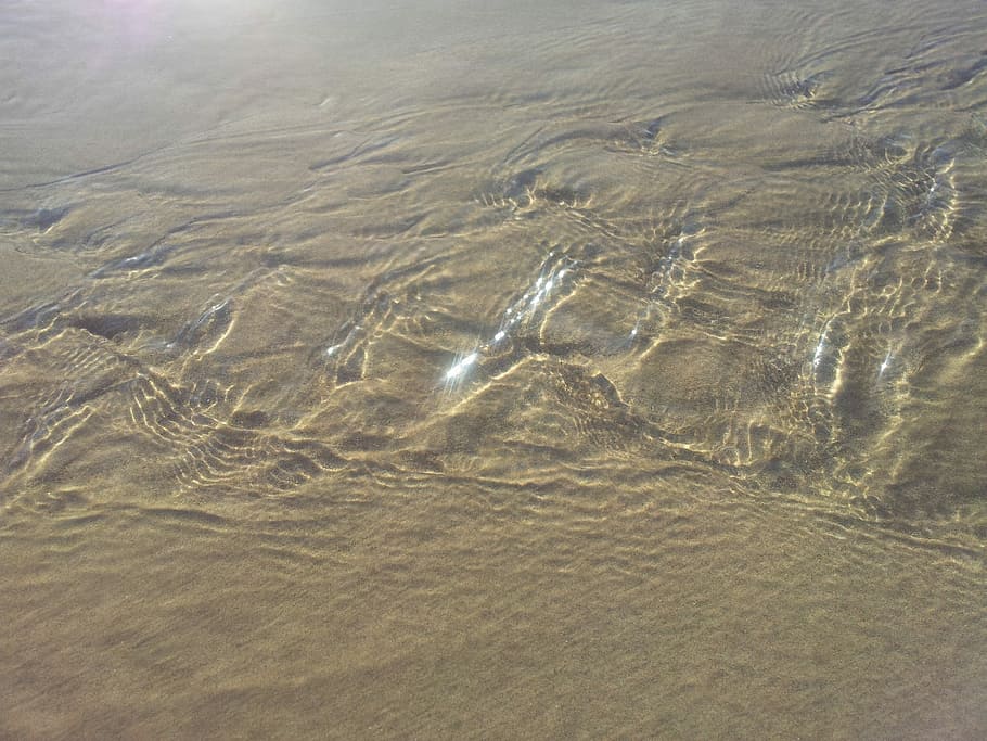 Water, Sand Beach, backgrounds, no people, nature, day, full frame HD wallpaper