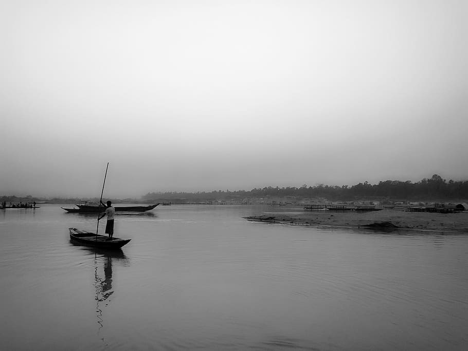 River, Boat, Afternoon, nautical Vessel, nature, water, landscape HD wallpaper