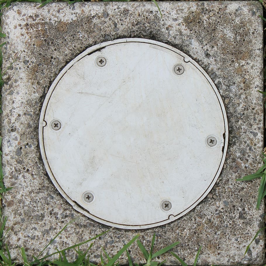 concrete, cover, hole, texture, metal, geometric shape, circle HD wallpaper