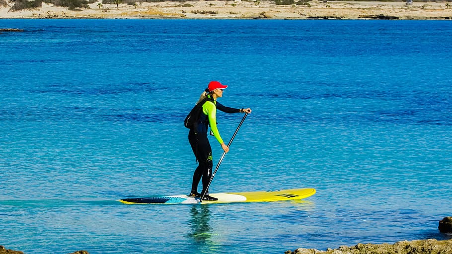Paddleboarding, Sport, Paddle, Board, stand, sea, lifestyle, HD wallpaper