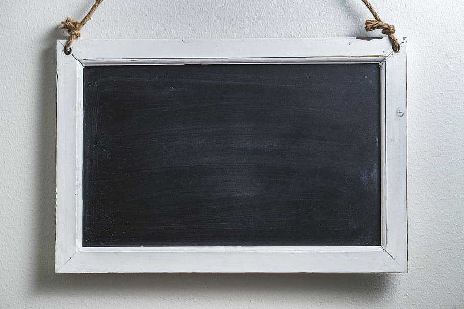 white wooden framed chalkboard, blackboard, line, rope, old HD wallpaper