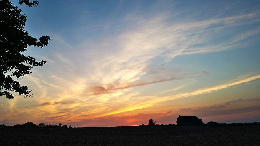 sunset, sky, sunrise, summer, cloud, sunlight, evening, horizon HD wallpaper