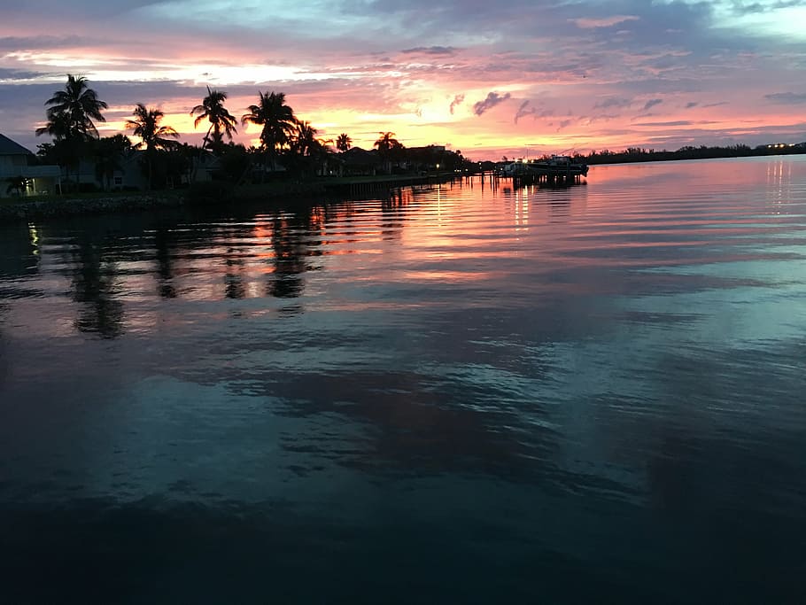 sunrise, waterfront, calm, dawn, sea, river, cloud, morning HD wallpaper