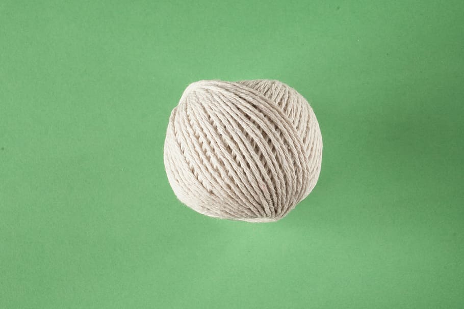 rope, knitting, cord, knaeul, role, natural fiber, wool, craft HD wallpaper